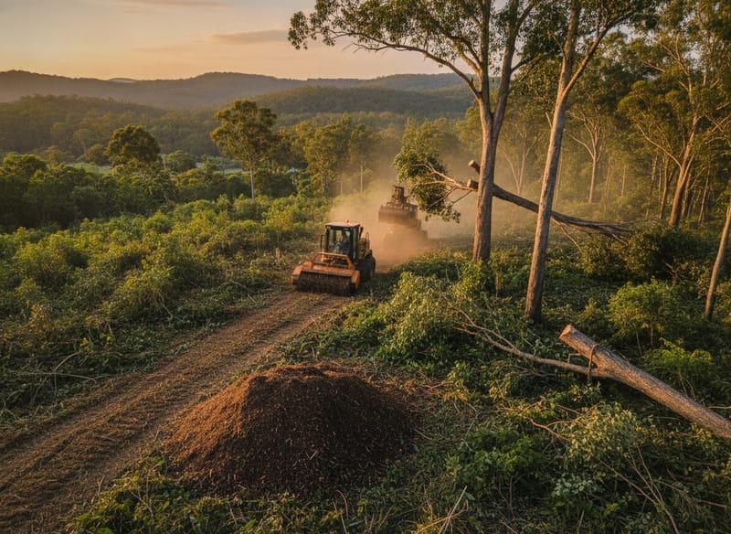 Land Clearing performed by The Forest Arborist in The Forest