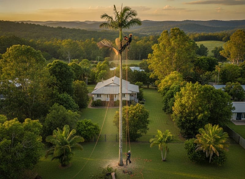 Palm Tree Removal performed by The Forest Arborist in The Forest