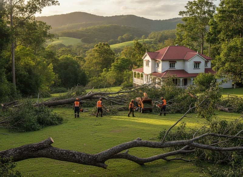 Storm Damage Tree Removal performed by The Forest Arborist in The Forest